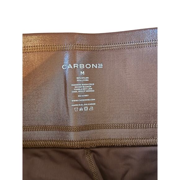 Carbon39 Takara Shine Leggings in Cappuccino Brown Size Medium 7/8th length - Picture 5 of 7